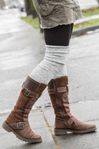 Marled Scrunchable Thigh High Socks