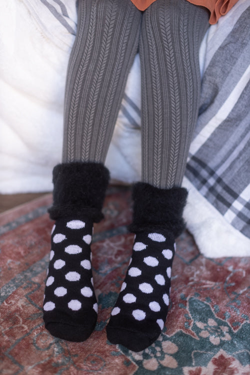 New Zealand Bed Socks with Polka Dots