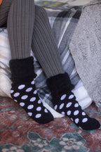 New Zealand Bed Socks with Polka Dots