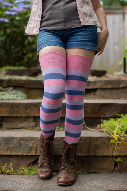 Pride Stripes Extraordinary Thigh High Socks