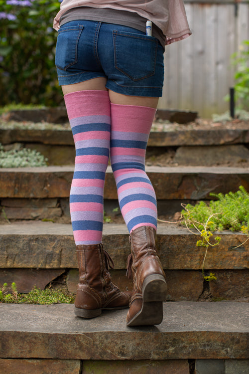 Pride Stripes Extraordinary Thigh High Socks