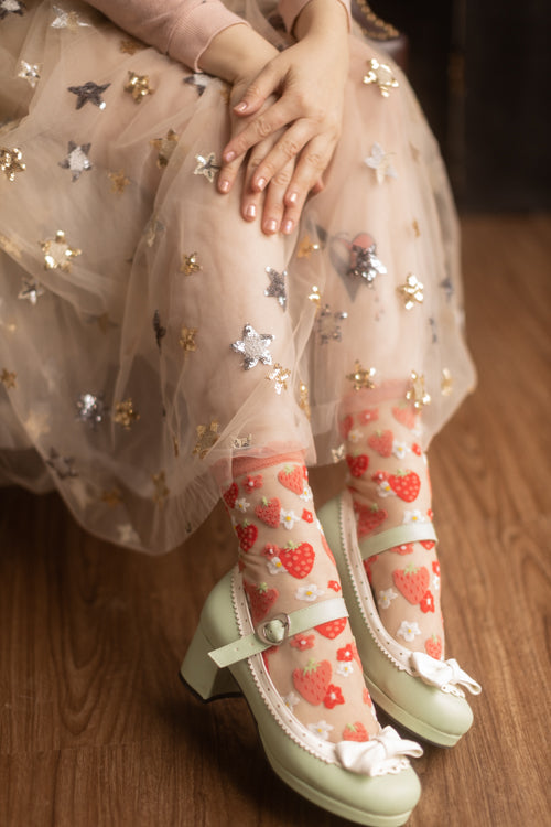 Strawberry Daisy Sheer Crew