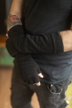 Longer Knit Fingerless Gloves
