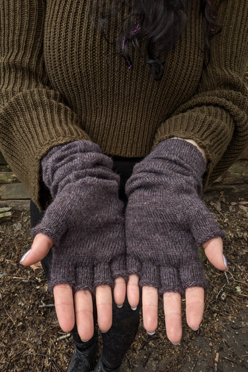 Longer Knit Fingerless Gloves