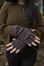 Longer Knit Fingerless Gloves