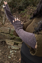 Longer Knit Fingerless Gloves