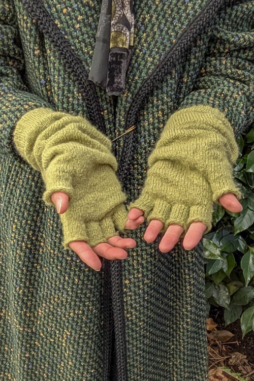Longer Knit Fingerless Gloves