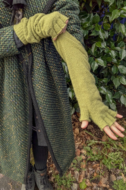 Longer Knit Fingerless Gloves