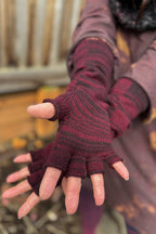 Longer Spaced Dyed Fingerless Gloves