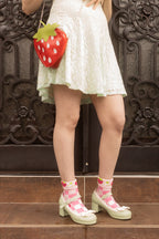 Berry Cute Fuzzy Turn Cuff Crew