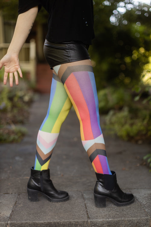 Progress Flag Printed Tights