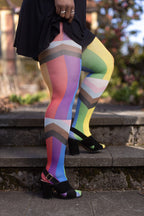Plus Size Progress Flag Printed Tights