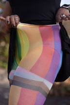 Plus Size Progress Flag Printed Tights