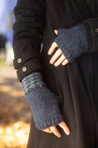 Melange Knitted Wool Arm Warmers