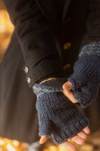 Melange Knitted Wool Arm Warmers