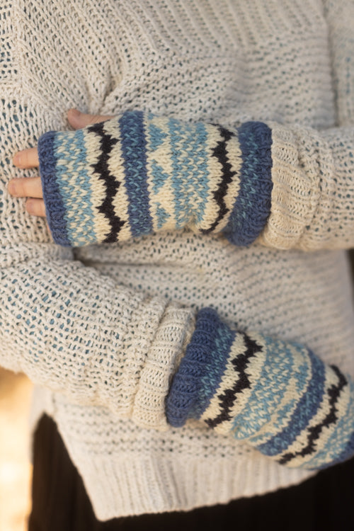 Geometric Wool Arm Warmers