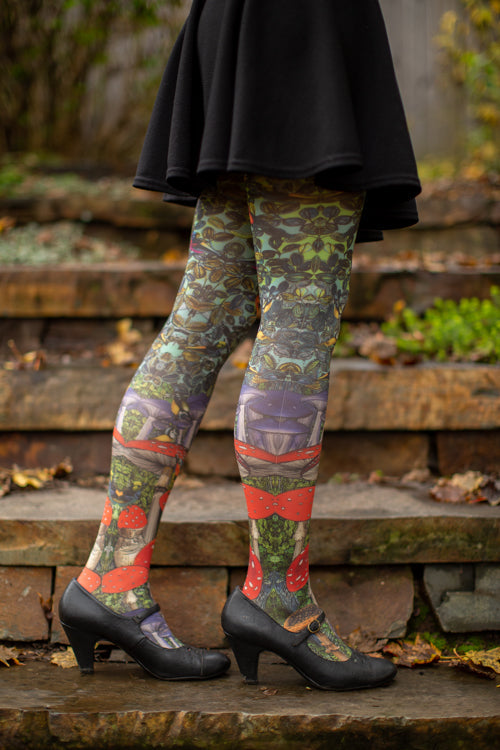 Birds Printed Tights
