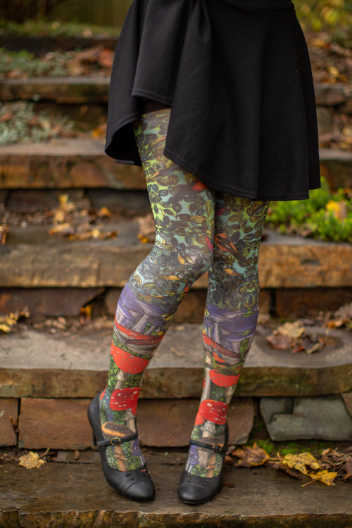 Birds Printed Tights