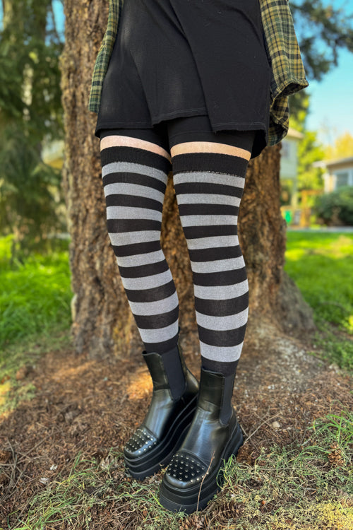 Striped Over the Knee Toe Socks