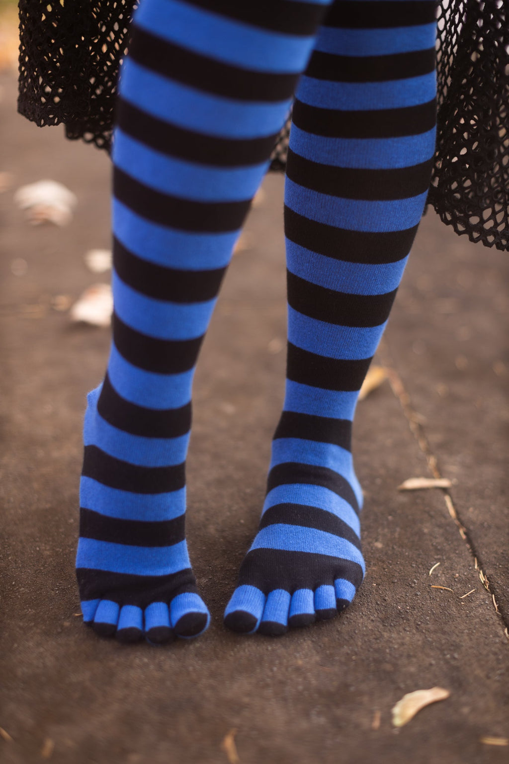 Striped Over the Knee Toe Socks