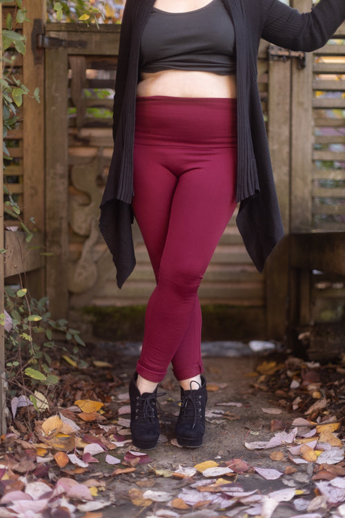 Plus Size High Waisted Fleece Lined Leggings