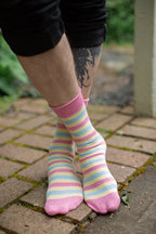 Pride Stripes Cotton Crew Socks