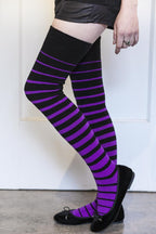 Acrylic Gradient Stripes Extraordinary Thigh High