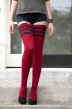 Longer Americana Thigh High Socks
