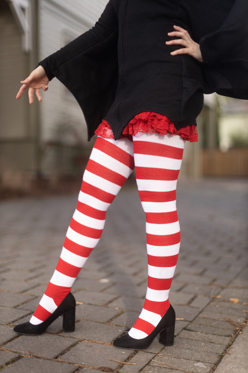Longer Candy Cane Stripe Extraordinary Socks