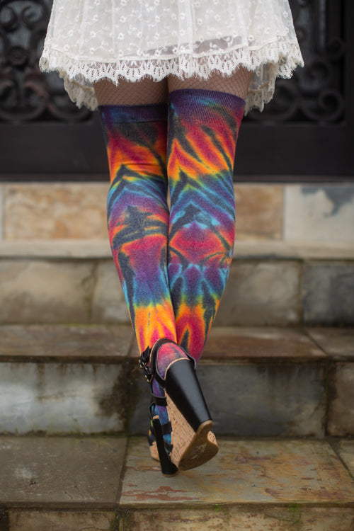 Tie Dyed Extraordinary Thigh High
