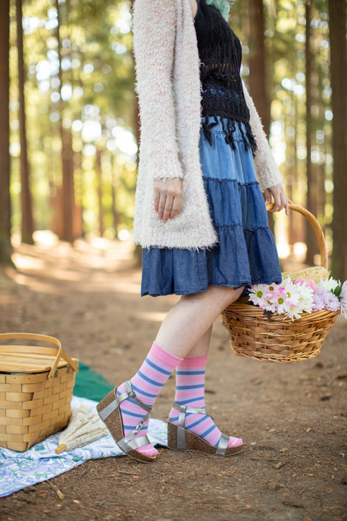 Pride Stripes Cotton Crew Socks