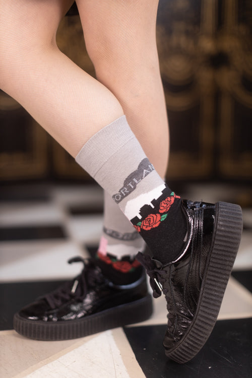 Portland Rose Crew Socks