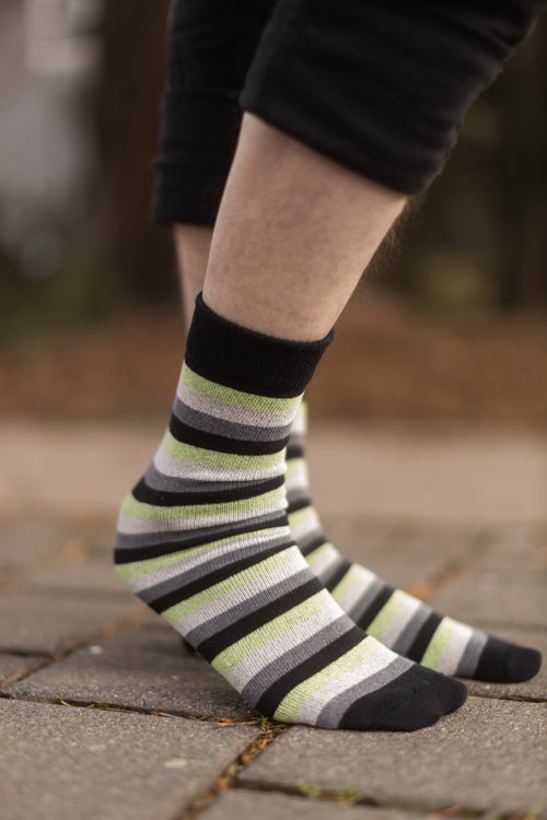 Pride Stripes Cotton Crew Socks