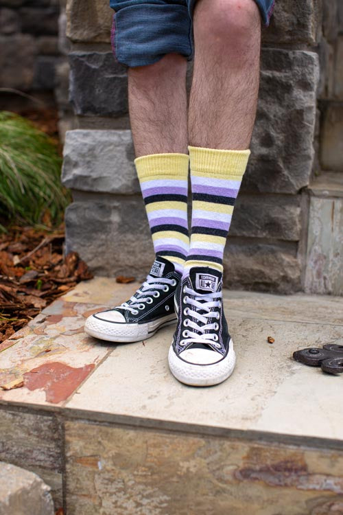 Pride Stripes Cotton Crew Socks