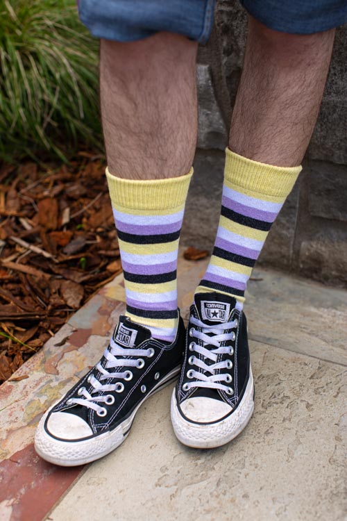 Pride Stripes Cotton Crew Socks