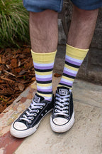 Pride Stripes Cotton Crew Socks