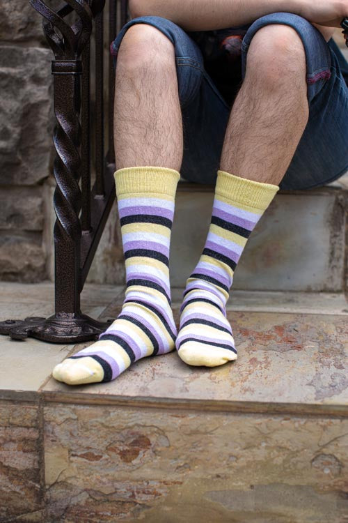 Pride Stripes Cotton Crew Socks