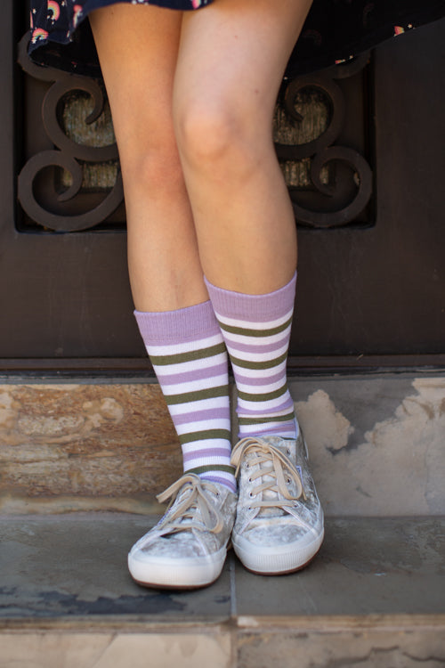 Pride Stripes Cotton Crew Socks