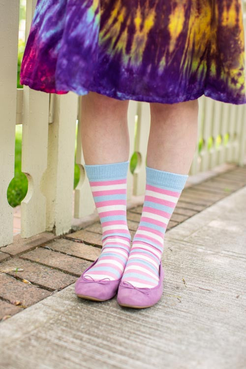 Pride Stripes Cotton Crew Socks