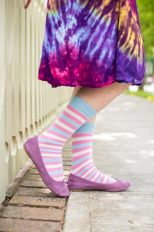 Pride Stripes Cotton Crew Socks