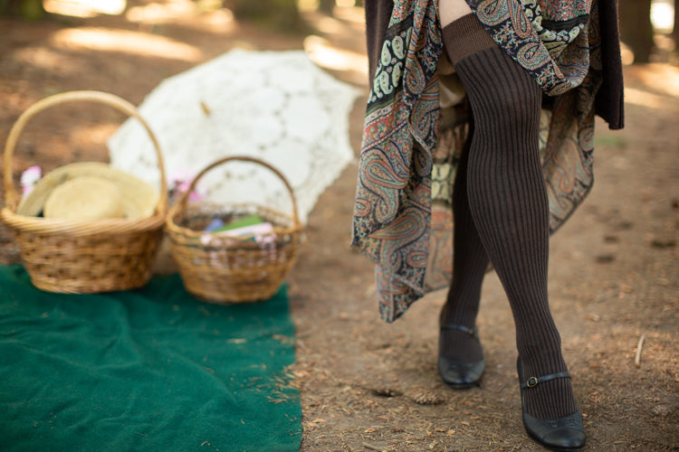 Vertical Lines Thigh High