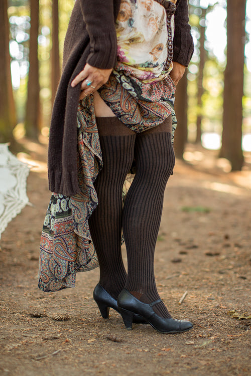 Vertical Lines Thigh High