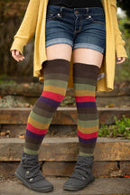 Autumn Stripes Extraordinary Thigh High