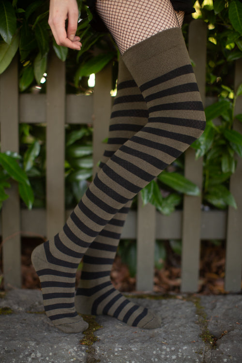 Forest Stripes Extraordinary Thigh High