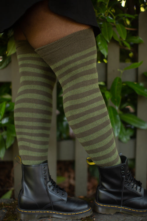 Forest Stripes Extraordinary Thigh High