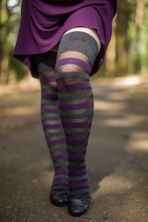 Gossamer Stripes Extraordinary Thigh High