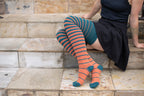 Longer Gradient Stripe Extraordinary Thigh High