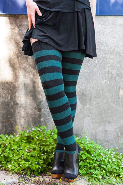 XL Foot Longer Striped Extraordinary Thigh High