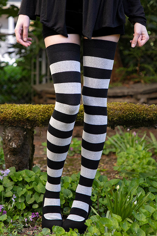 XL Foot Longer Striped Extraordinary Thigh High