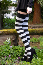 XL Foot Longer Striped Extraordinary Thigh High